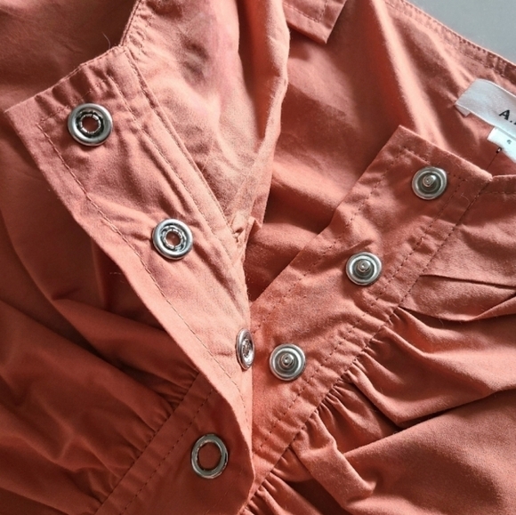 A.L.C Lilah Cotton Sweetheart Top, Size 6, Orange, NWT - Picture 12 of 15